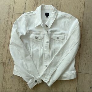 J. Crew White Jean Jacket